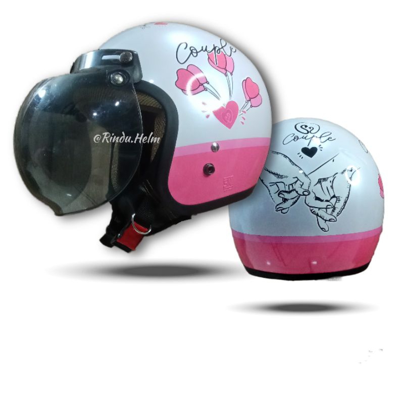 Helm Retro Motif Couple
