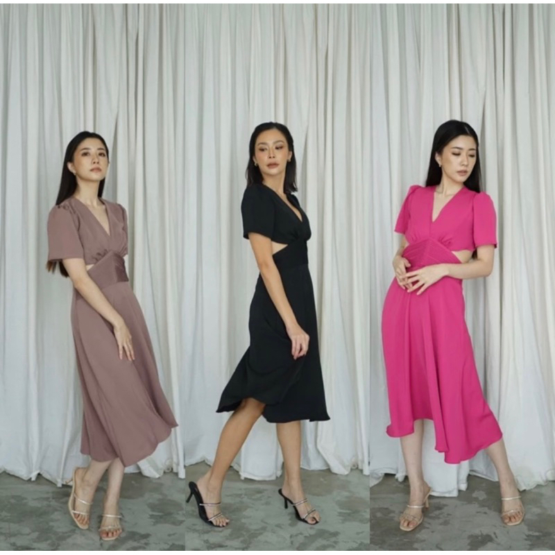 preloved midi dress / preloved dress mewah / dress semiformal midi dress / preloved ciabella dress /