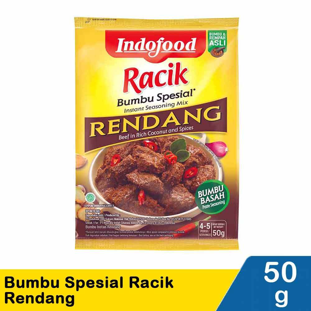 

Indofood Bumbu Spesial Racik 45g - 50g All Varian | Rawon | Gulai | Kare | Opor Ayam | Soto Ayam | Rendang | Semur | Ayam Goreng Mentega