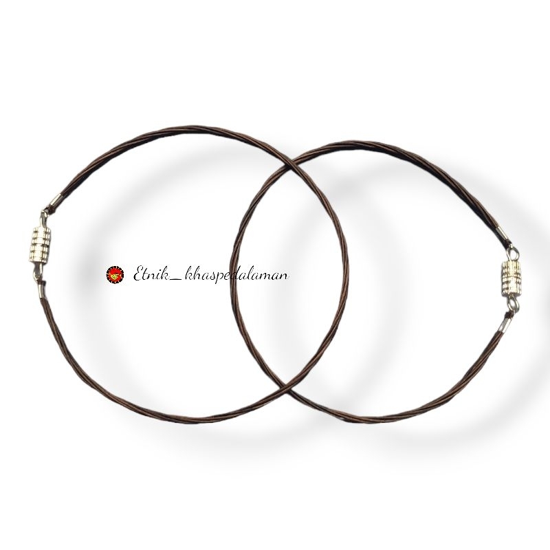 Gelang simpai dayak  anyaman 3 warna hitam simple bisa di lepas pasang