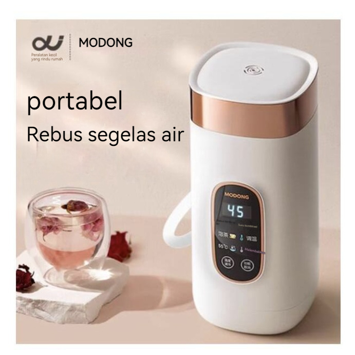 MODONG Cangkir Boiler Ketel Portabel Termostat Kapasitas Besar Cangkir Air Panas Listrik Cangkir Iso