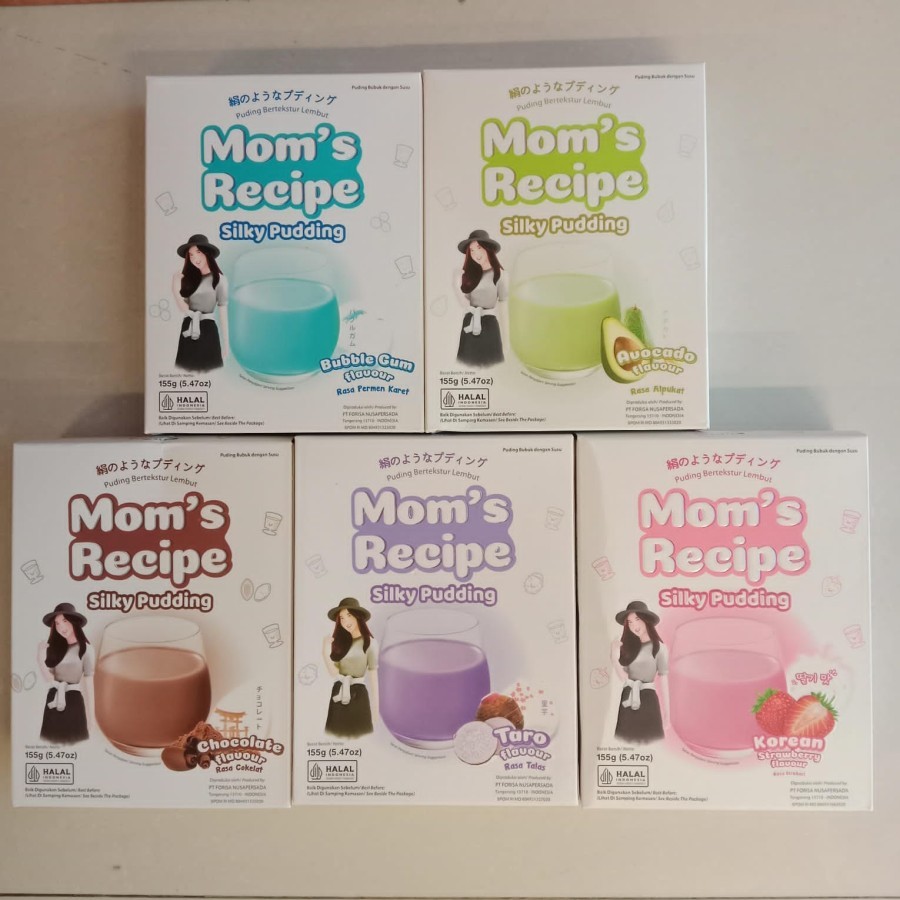 

PROMO Mom's Moms Mom Recipe Silky Pudding Puding Sutera Sutra Lembut Alpukat Avocado Taro Talas Strawberry Cokelat Chocolate Coklat Bubble Gum Permen Karet Murah Termurah Usaha Kuliner Kekinian Viral Horeca 155 Gram Gr Jelly Agar Bahan Peach Bubuk Powder