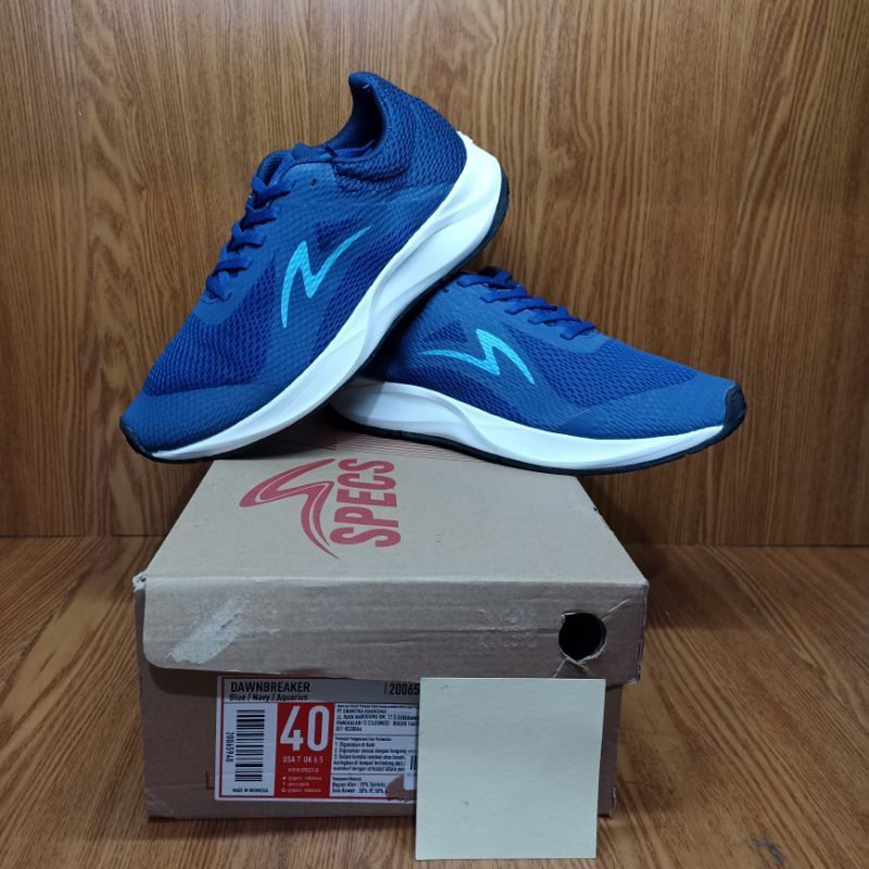Sepatu Running Specs Dawnbreaker (Blue/Navy/Aquarius)