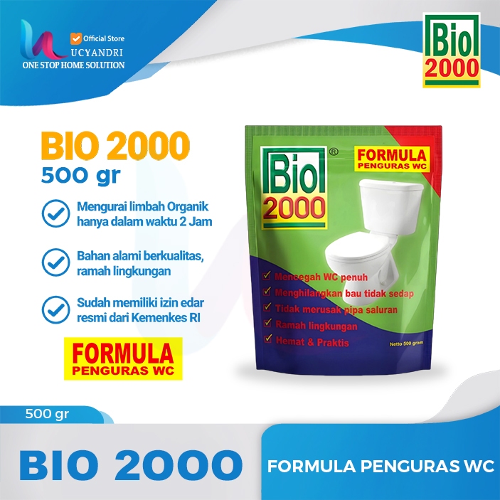 Bio 2000 Penguras WC Mampet 500 gram Obat WC Anti Sumbat WC | Anti Sumbat Septic Tank