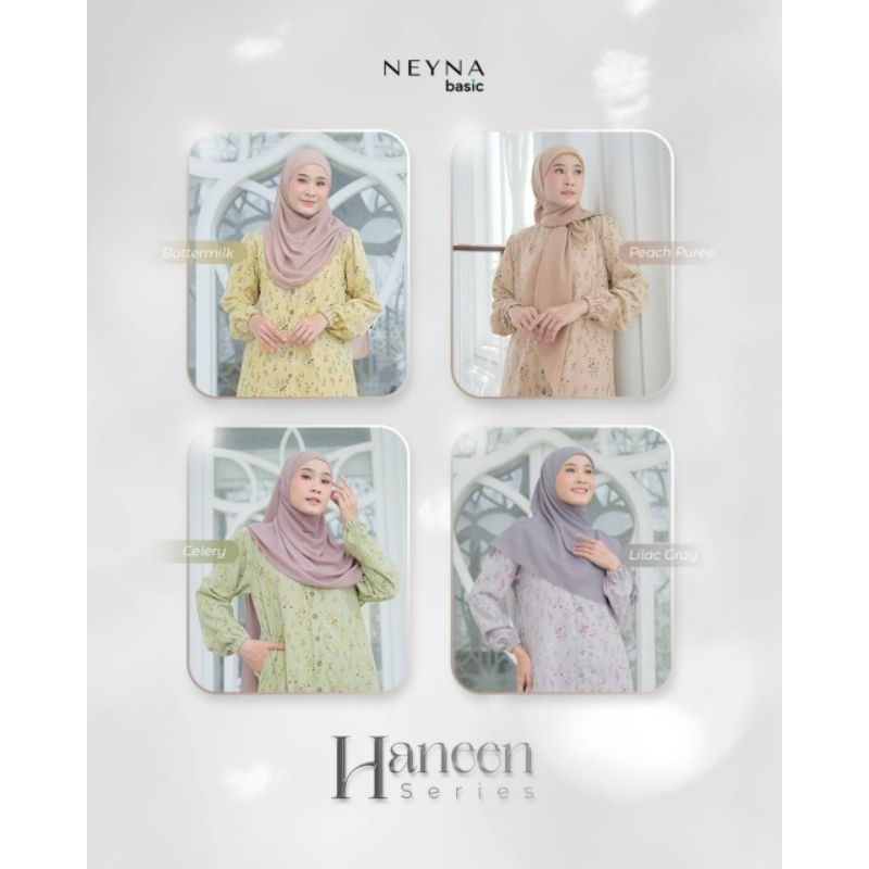 HANEEN DRESS BY NEYNA ELEGAN LOOK GAMIS MUSLIMAH KOREAN STYLE FLOWER