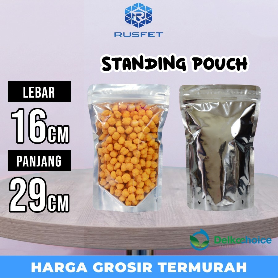 STANDING POUCH KOMBINASI ZIPLOCK METALIZED DELKOCHOICE 16X29