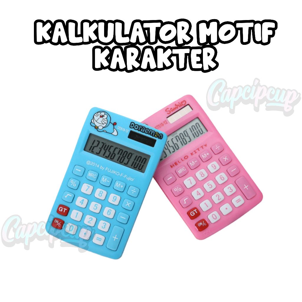 

KALKULATOR KARAKTER MINI PORTABLE KITTY DORA EMON LUCU WARNA CHECK CORRET / KALKULATOR TANGAN SAKU MOTIF ANAK SEKOLAH / CALCULATOR CARACTER CAPCIPCUP