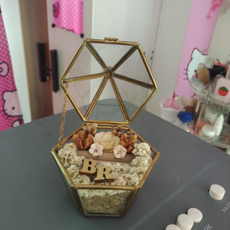 Ring Box tempat cincin hantaran atau lamaran Rustic Aesthetic preloved