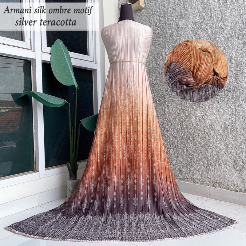 ARMANI SILK GRADASI PLISKET | SATIN PLISKET GRADASI 2 WARNA | Harga Per Setengah Meter | Bridesmaids