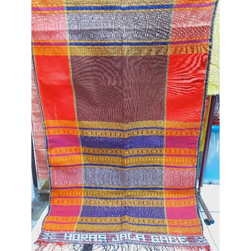 Ulos Ragi Hotang Merah/Ulos Tulang/Ulos Hela Bagus Dua Warna