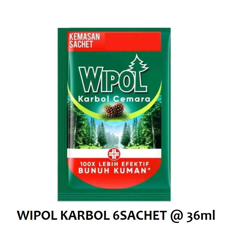 WIPOL KARBOL CEMARA RENCENG 6X36ml
