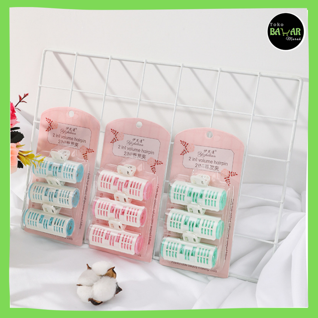 Roll Rambut Isi 3 PCS / Roll Rambut Jepit / Roll Rambut Korea Isi 3 PCS / Gulungan Rambut Poni