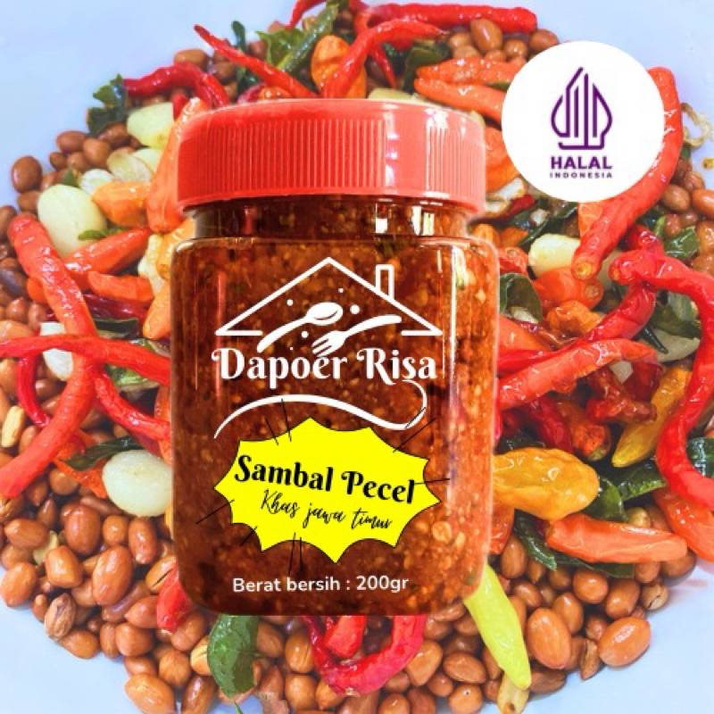 

sambal pecel khas jawa timur dapoer risa pedas sedang 200gr