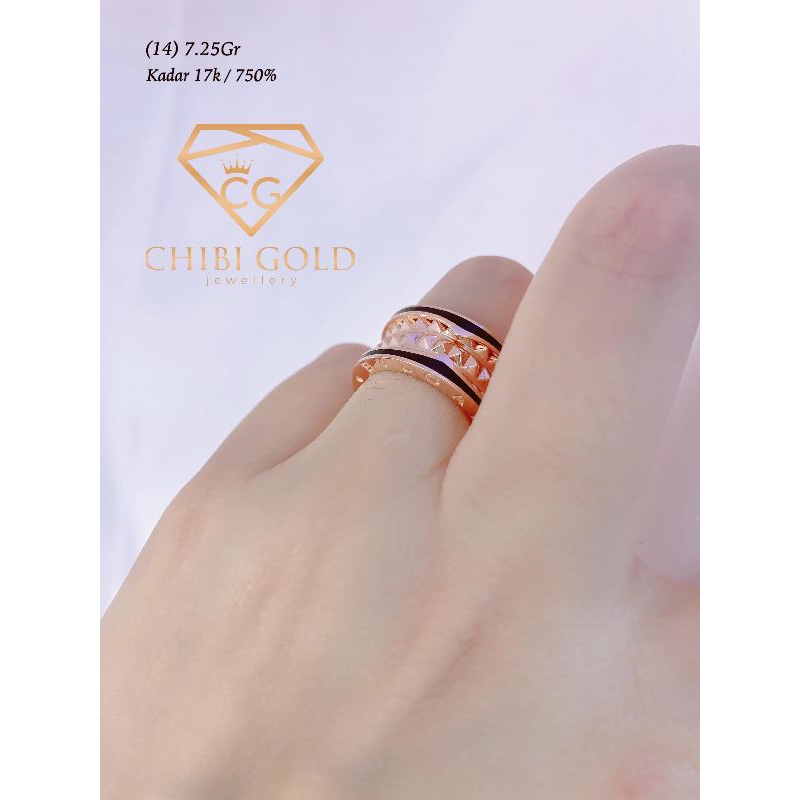 CHIBIGOLD - Cincin emas ITALY BVLGR series Emas 750 - chibi gold