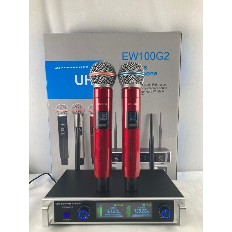 MIC WIRELESS SENHEISER EW100G2 2 MIC HANDHELD/PEGANG SENHEISER EW 100 G2