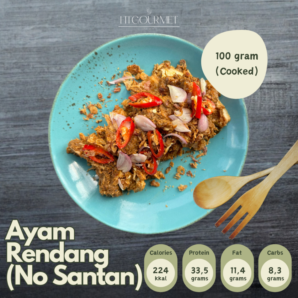 

PROTEIN READY TO EAT Rendang Ayam No Santan | HEALTHY MEAL PREP 200GR