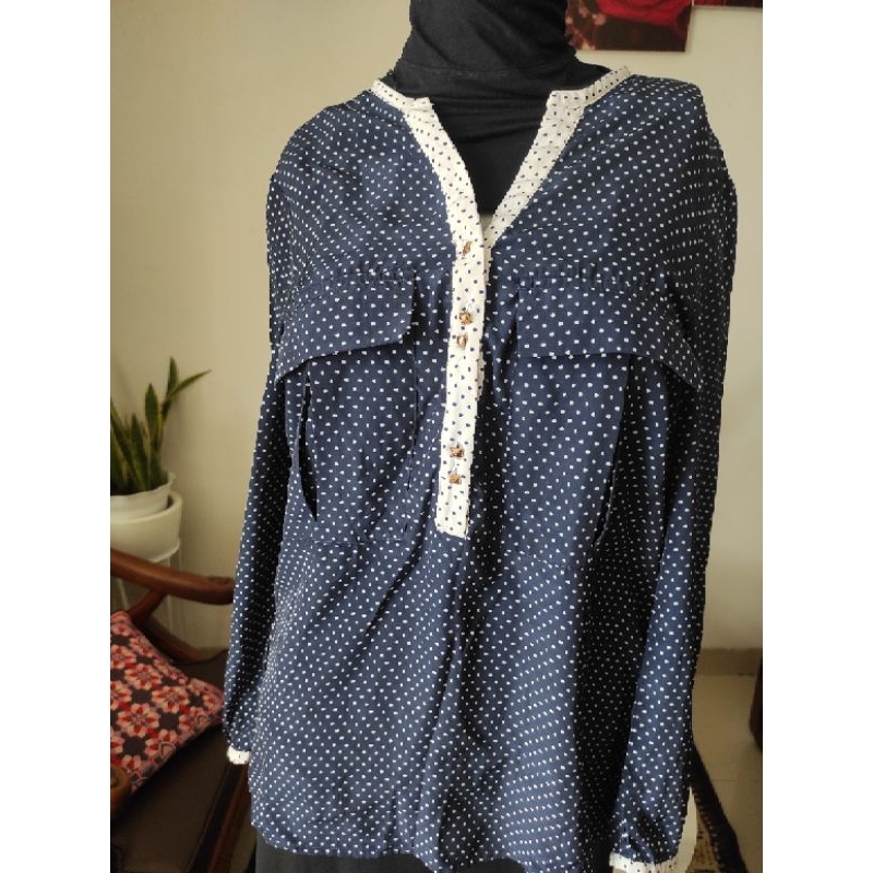 Preloved Polkadot Blouse Zara