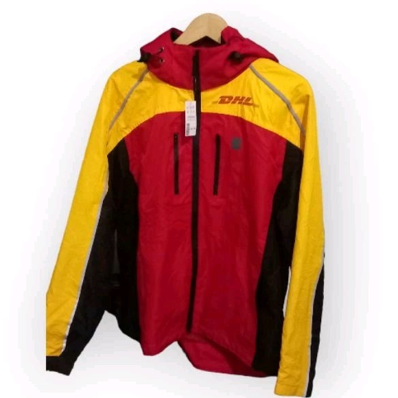 JAKET DHL MERAH KUNING HITAM GORPCORE