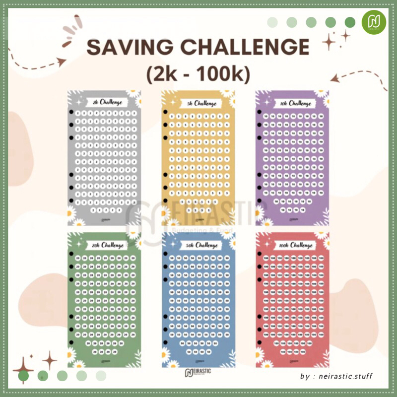 

Isi Binder Saving Challenge 2k-100k Size A6