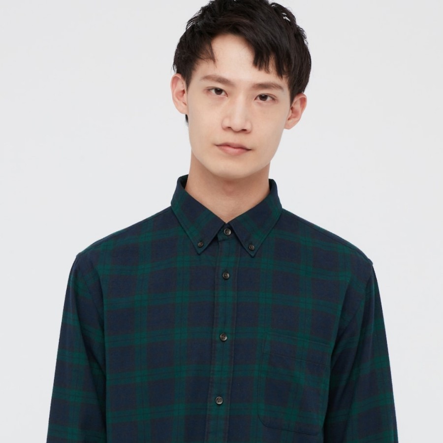 [Bekas] Uniqlo Original Ukuran XL - Kemeja Flannel Kotak Lengan Panjang