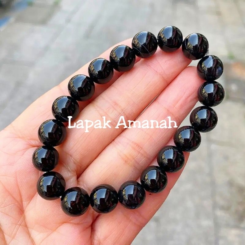 Gelang Black Onyx Asli Original Stone