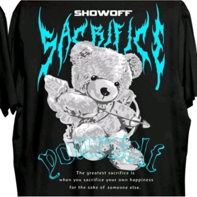 KAOS SABLON OVERSIZE ANGEL BEAR SHOWOFF