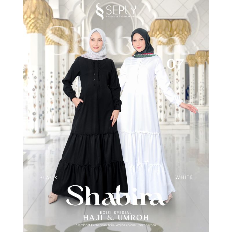 Seply Shabira 07 Baju Gamis Hitam Gamis Putih Gamis Polos Terbaru 2024