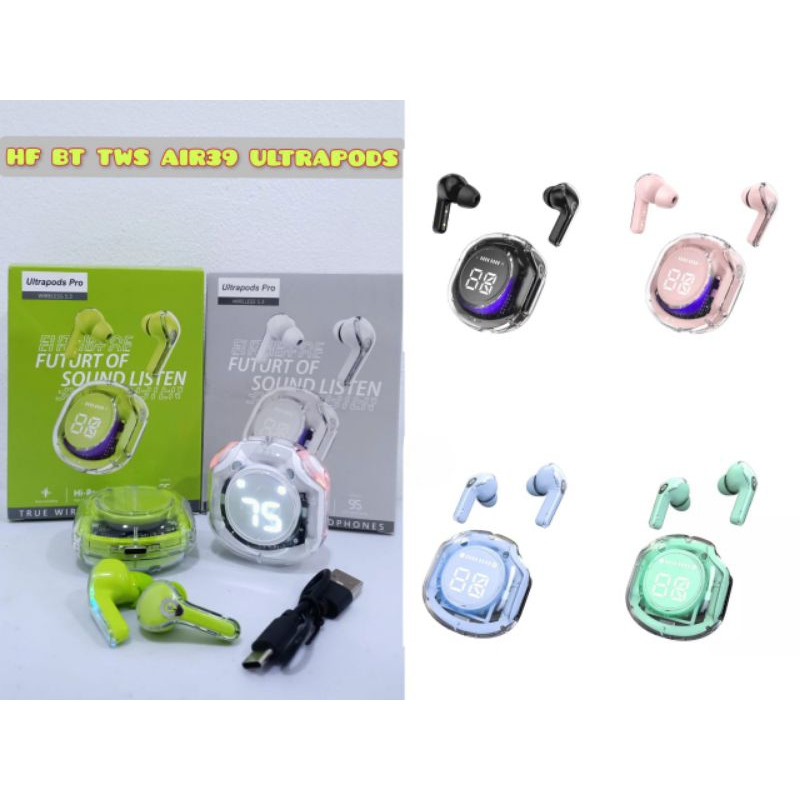 COD HEADSET EARPHONES BLUETOOTH TWS AIR 39 ULTRAPODS