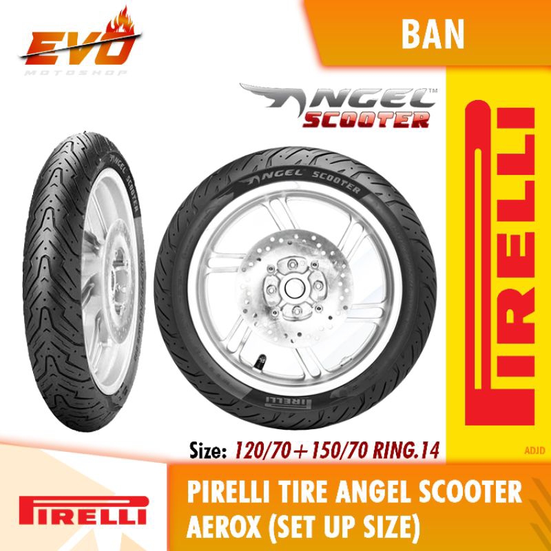 Ban Pirelli Aerox Set Angle Scooter 120/70-14 & 150/70-14