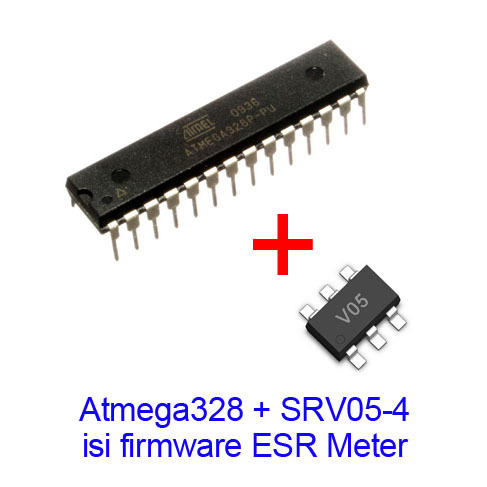 Atmega328 + firmware ESR meter + SRV05-4