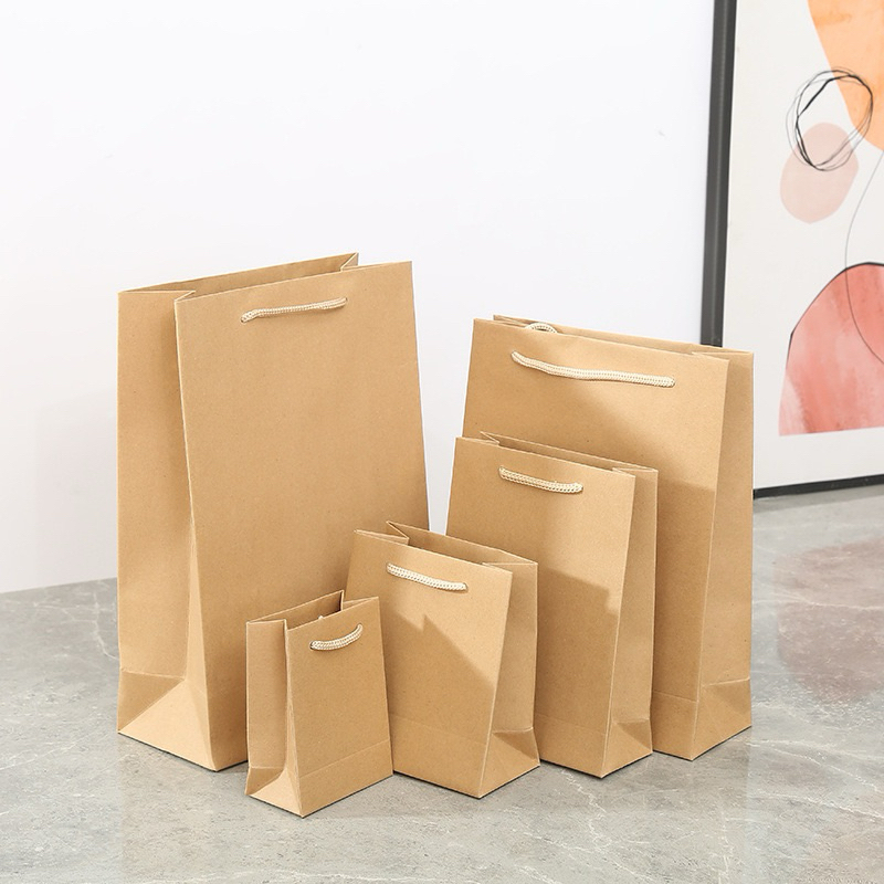 

Delunashop DL117A 4LEMBAR paper bag polos paperbag coklat tali putih dan coklat untuk Souvenir