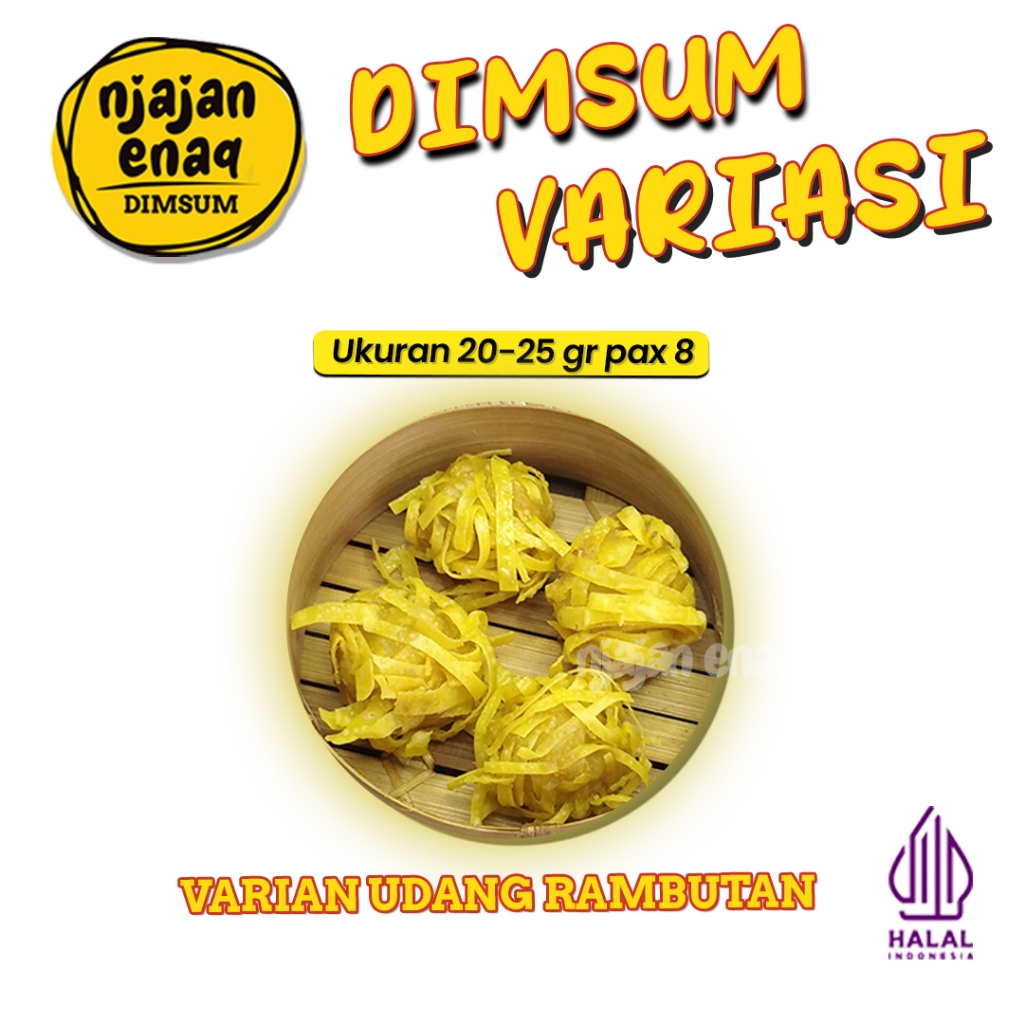 

DIMSUM VARIASI UDANG RAMBUTAN 25gr PACK ISI 8