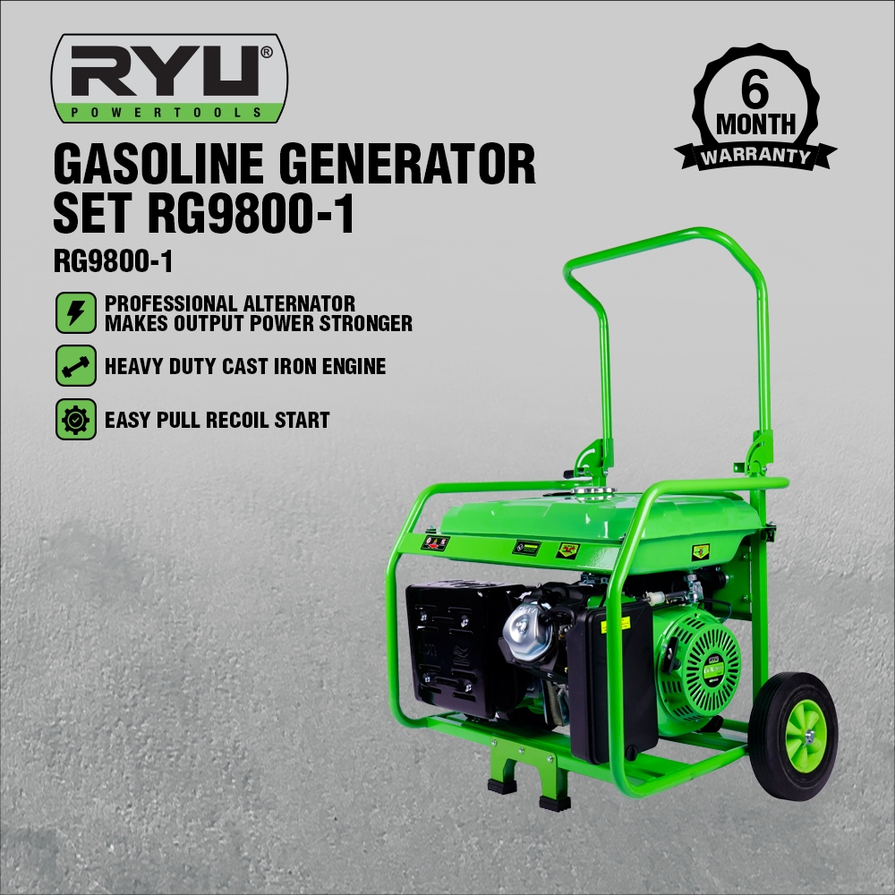 RYU GASOLINE GENERATOR SET RG9800-1