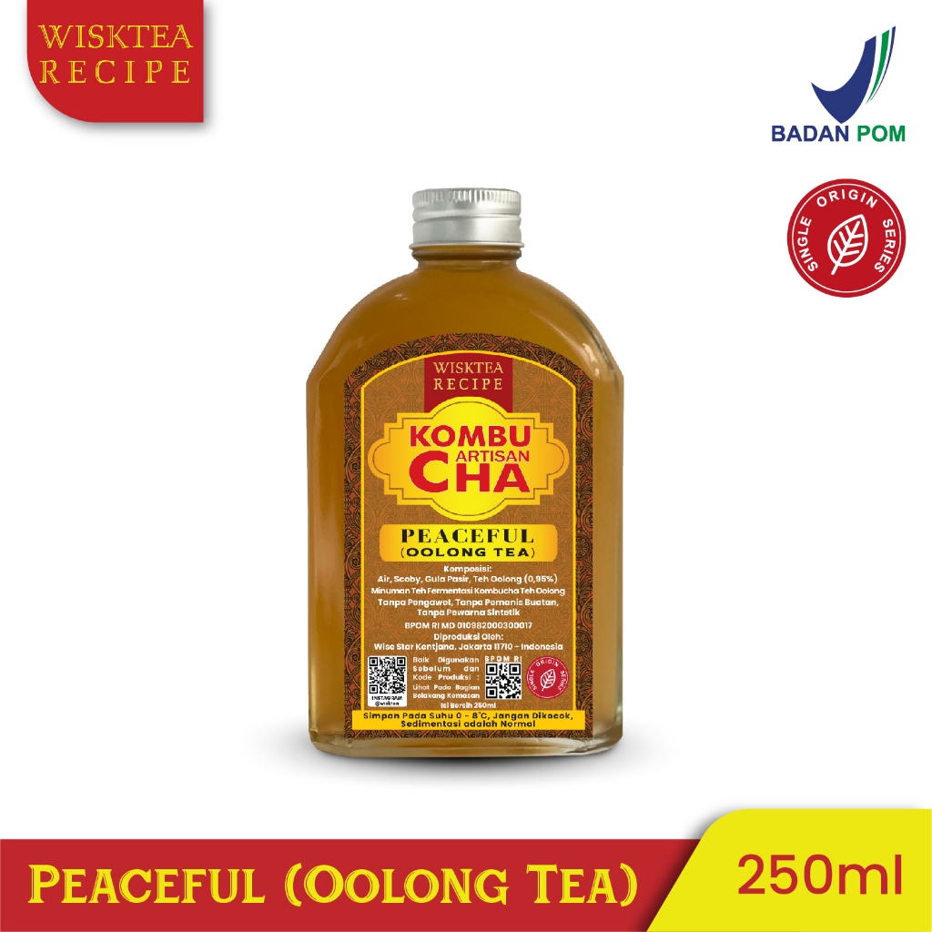 

Wisk Tea Artisan KOMBUCHA PEACEFUL (OOLONG TEA) 250ml
