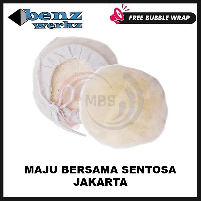 Kain Poles mobil dan motor BENZ Wool Buffing Pad Non Velcro 5 Inch Busa Mesin Poles Polisher Mobil P