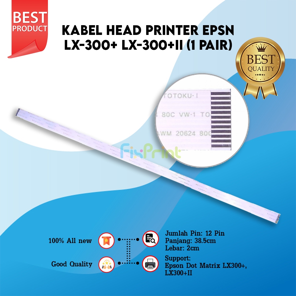 Kabel Head Printer Epson LX 300  LX 300 II  1 Pair  Cable Flexible LX300  LX300 II LX 300 II