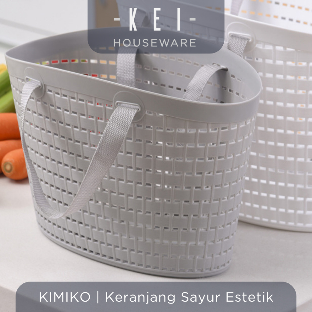 【KEI】 KIMIKO Tas Keranjang Belanjaan Estetis Keranjang Belanja Minimalis Basket Bag Shopping Serbagu