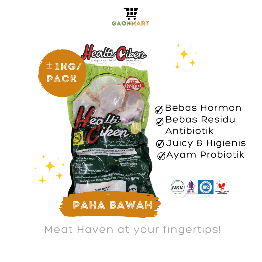 

HEALTI CIKEN HEALTHY CHICKEN AYAM SEHAT PROBIOTIK - PAHA BAWAH AYAM 1KG