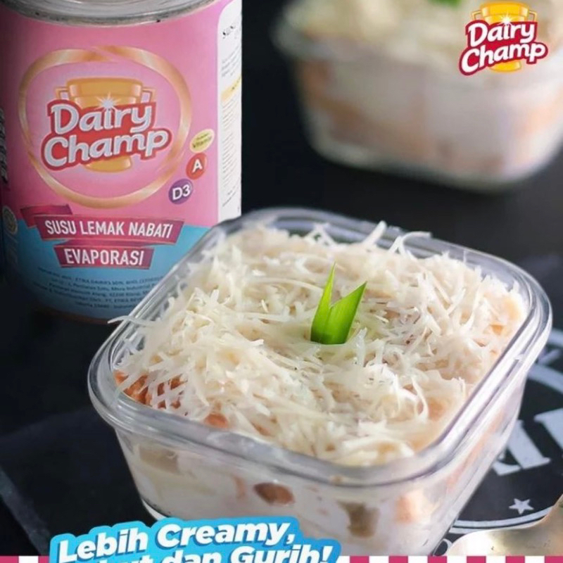 

susu evaporasi dairychamp 390 gram / evaporated milk dairy champ