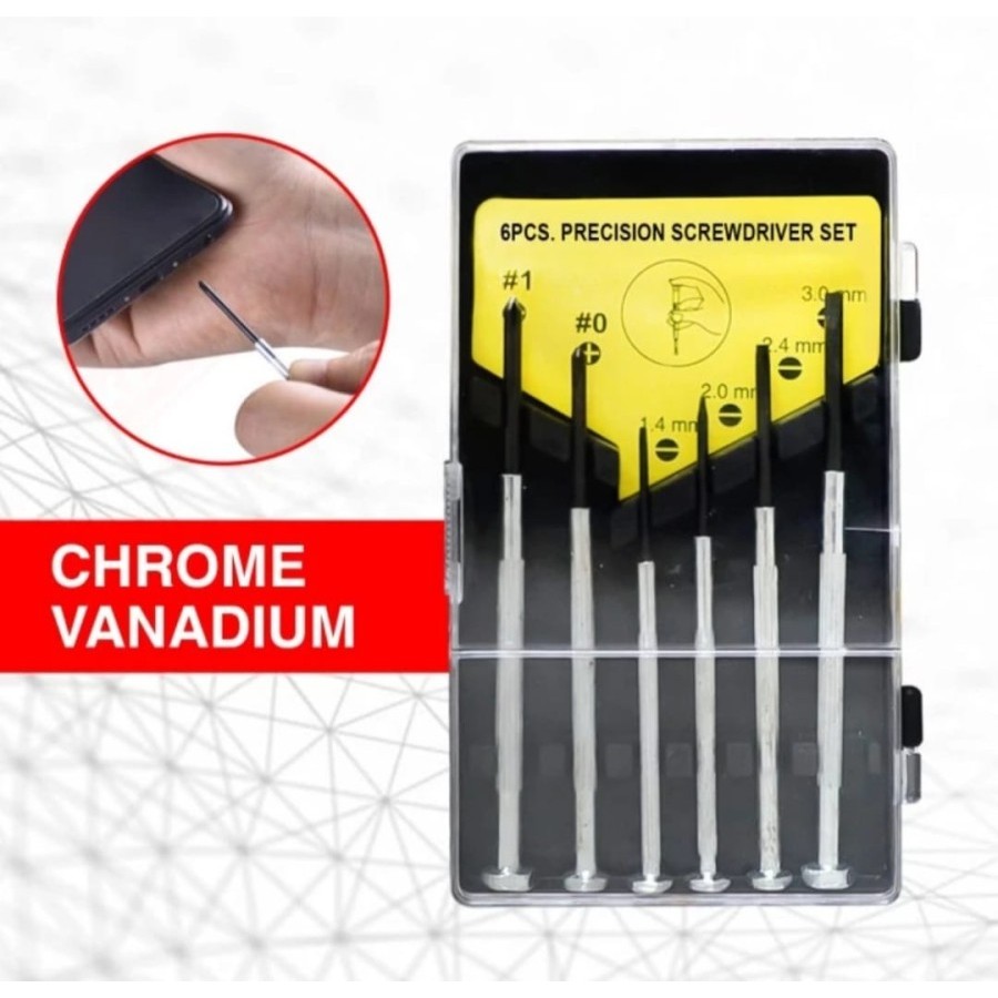 Obeng Jam set 6 pcs - Obeng Jam Tangan Mini Kecil