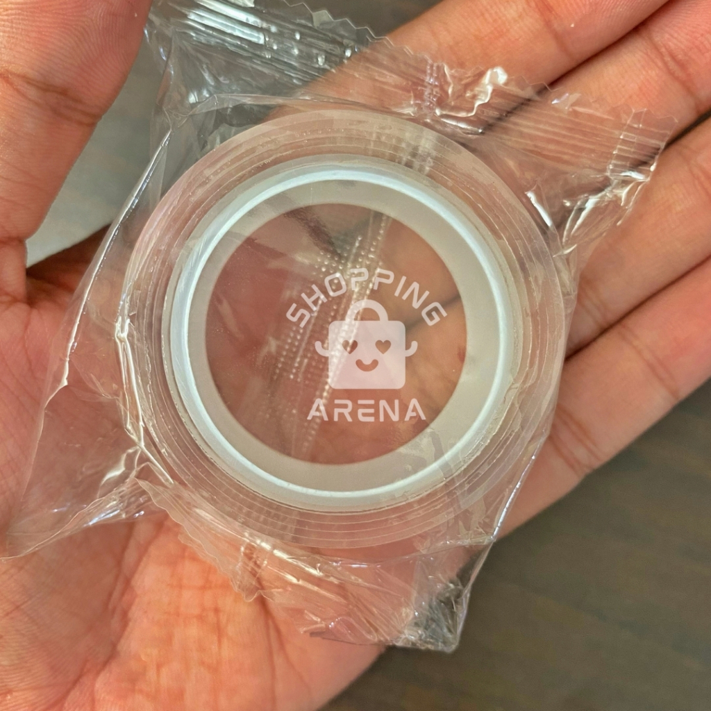 Double Tape Gel Isolasi Bening 2 Sisi Perekat Dinding Tembok Tanpa Bekas Selotip Ajaib Super Kuat Wa