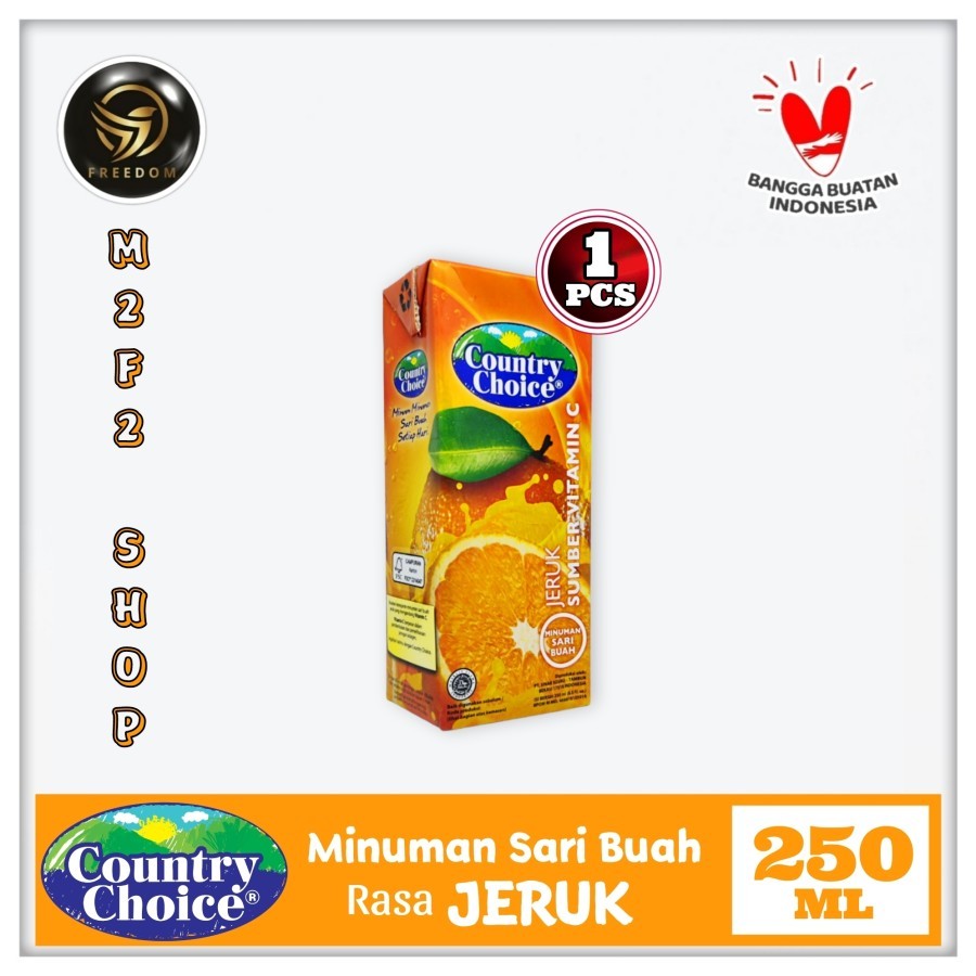 

Juice Country Choice Orange | Jus Jeruk - 250 ml (Kemasan Satuan)
