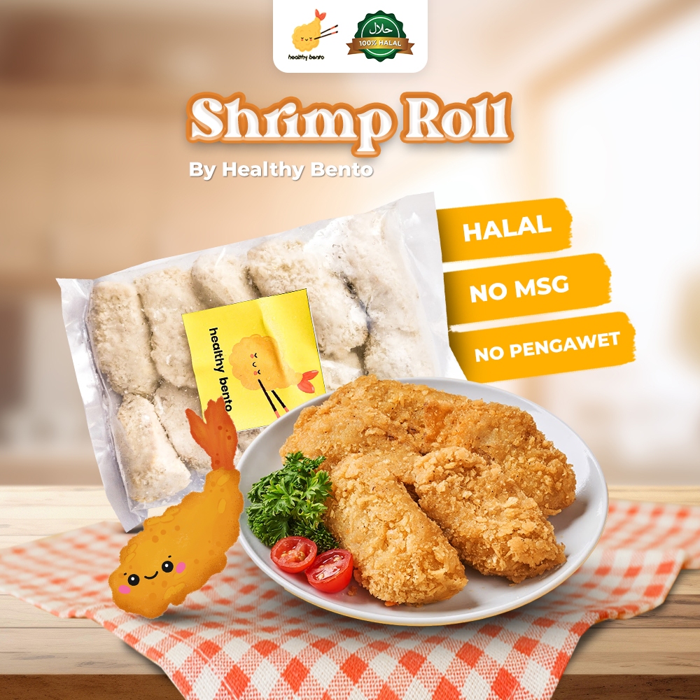 

Shrimp Roll Udang HEALTHY BENTO - FROZEN FOOD ANAK - Olahan Seafood Non MSG isi 10 pcs - FREE ICEGEL + BUBBLEWRAP - NON MSG & Tanpa Pengawet