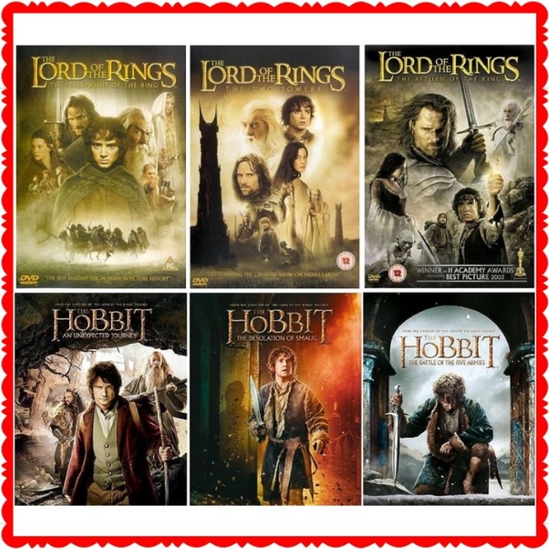 LENGKAP FULL BOX 6 KASET FILM THE HOBBIT DAN LORD OF THE RINGS