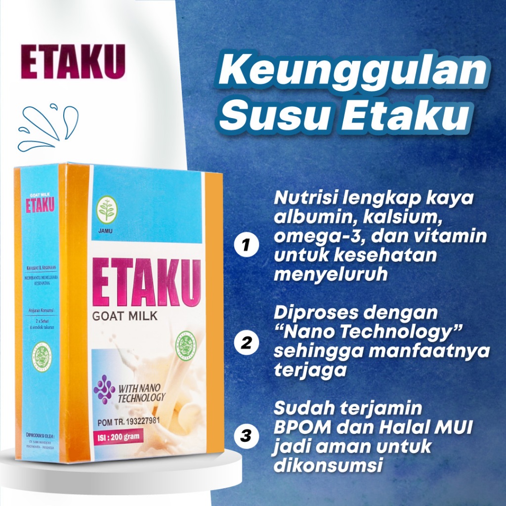 

Susu Kambing Etawa Murni BUBUK Etaku Goat Milk