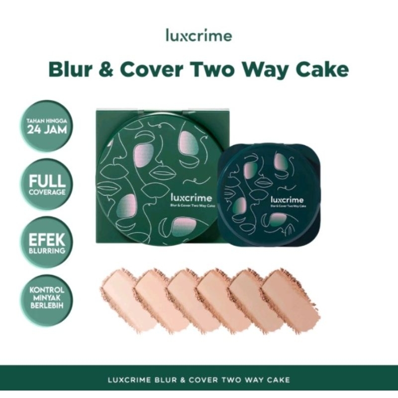 LUXCRIME BLUR & COVER TWO WAY CAKE BEDAK LUXCRIME