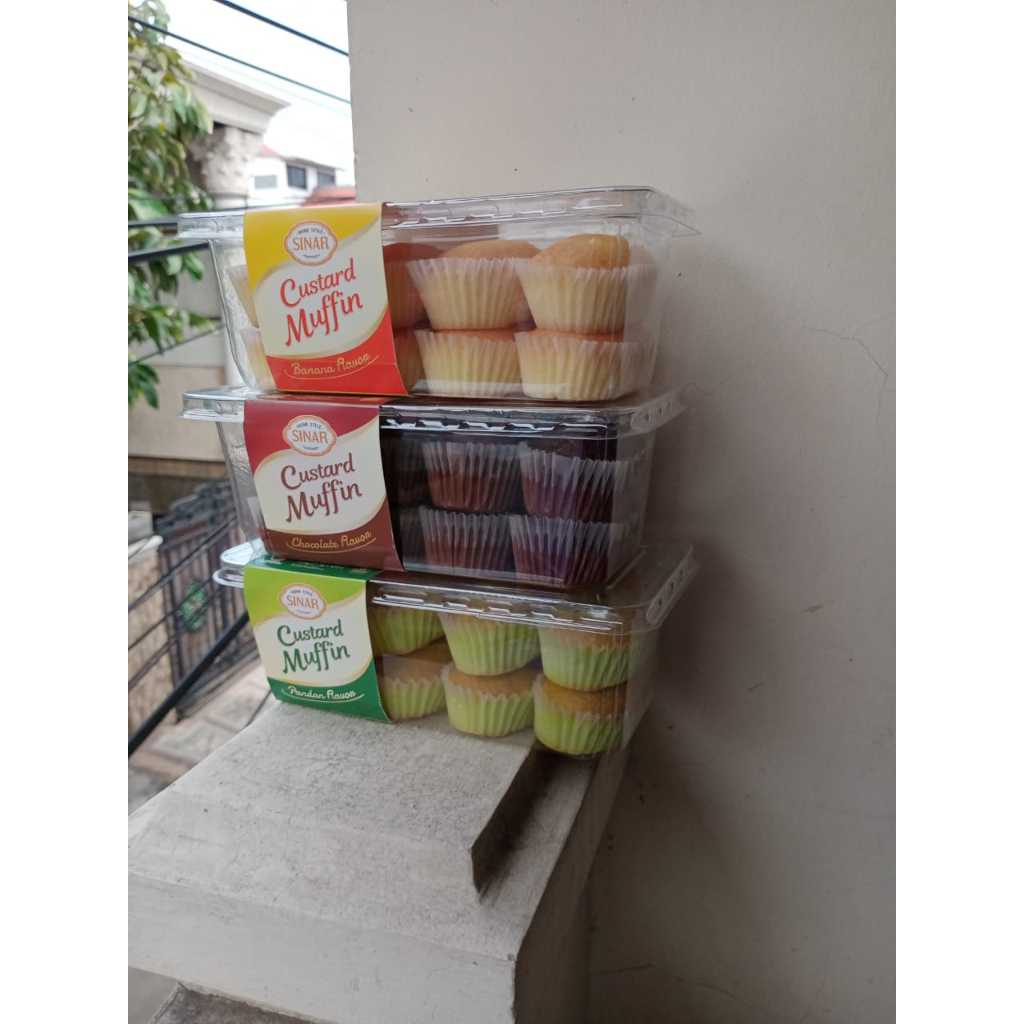 

CUSTARD MUFFIN FLAVOR BANANA PANDAN dan COKLAT 220gr dan ku Bahulu Honey/ cocok untuk menjenguk orang sakit atau sarapan pagi praktis