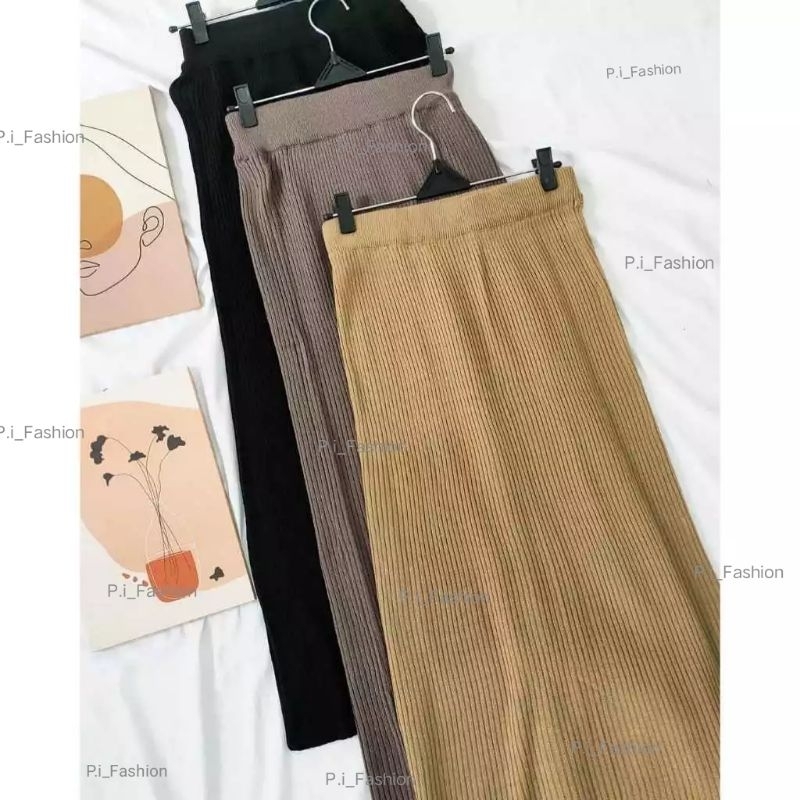 Rok Rajut span pensil panjang untuk kerja outfit santai serta liburan rok span wanita