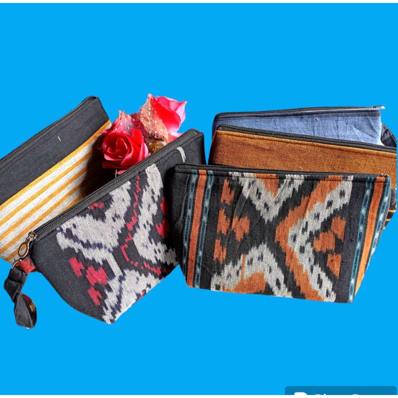DOMPET POUCH TENUN ETNIK LOMBOK UNIK