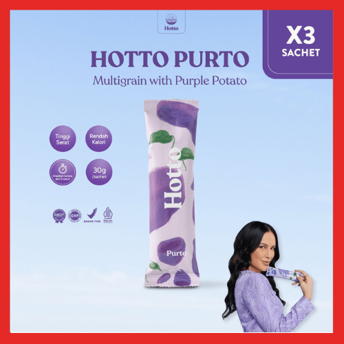 

HOTTO PURTO 3 Sachet Multigrain Ubi Ungu Purple Potato Meal Replacement